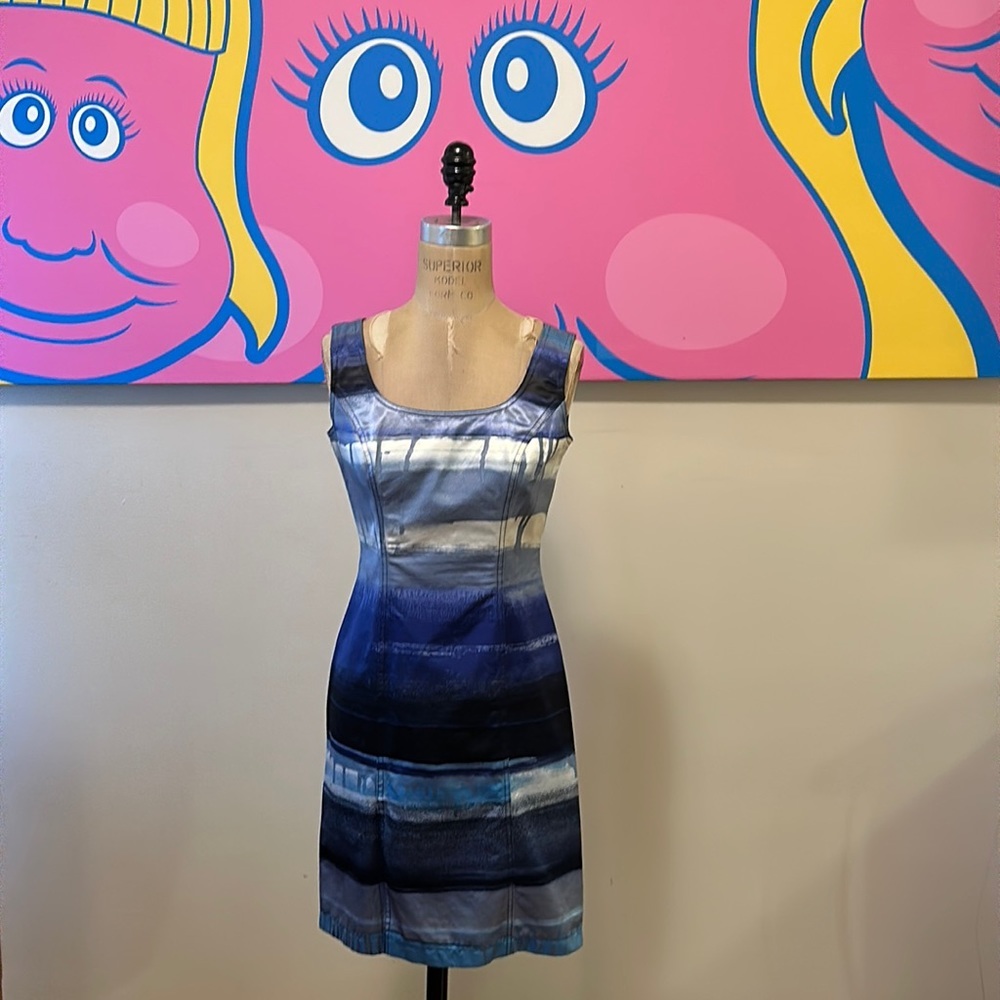 Moschino Jeans Blue Satin Dress - The Nanny